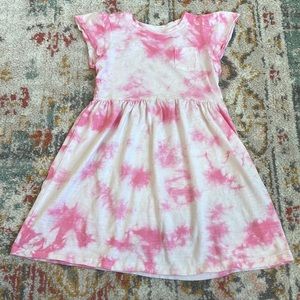 GAP Pink & White Tie Dye Short Sleeve Dress. Girls Size 4.